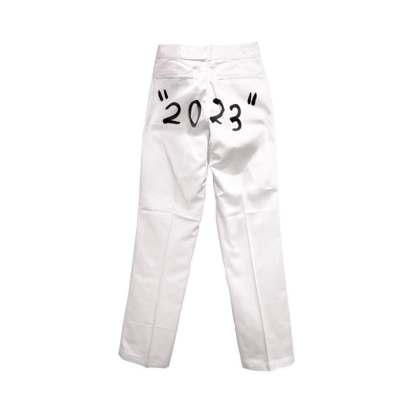 Typography White Pants