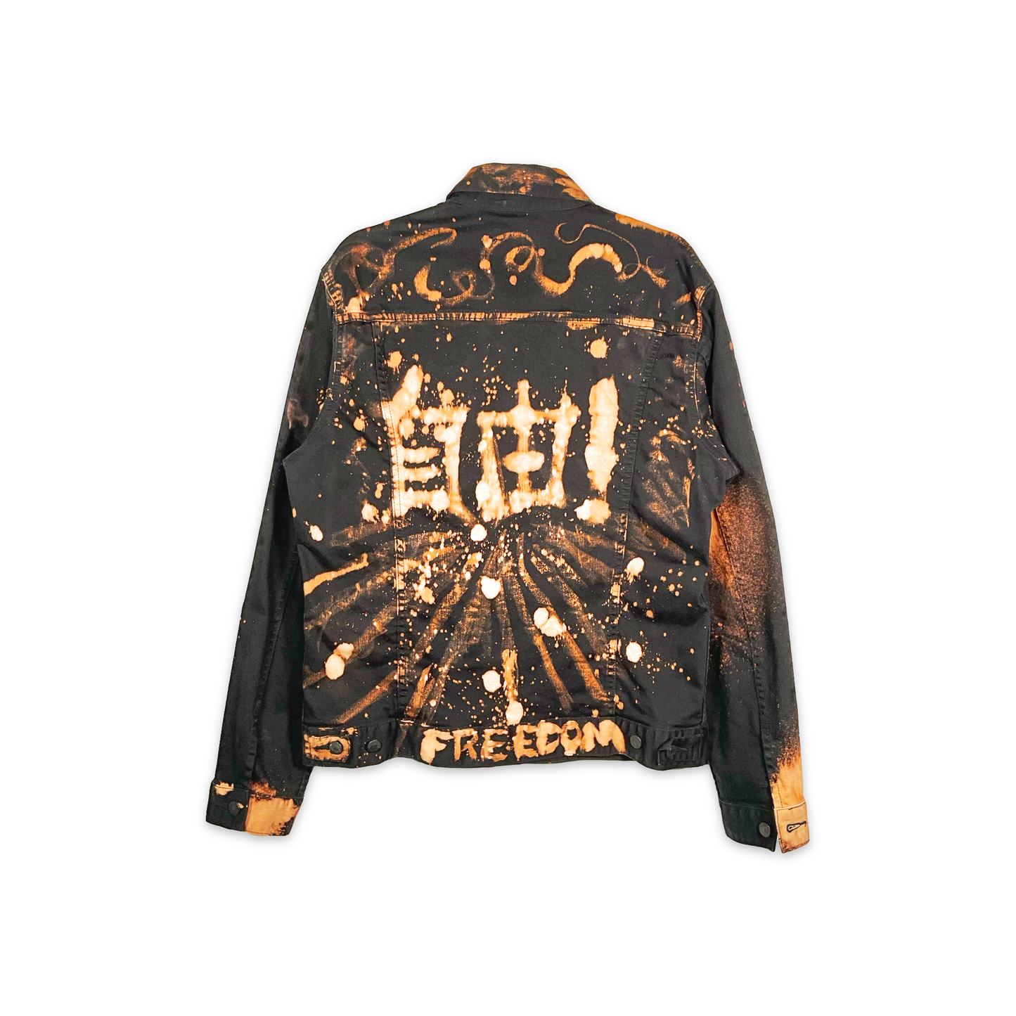 Freedom Mandarin Bleach Spot Black Jacket