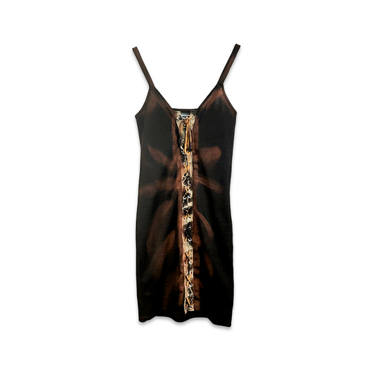 Bleach Strokes Lace-Up Dress