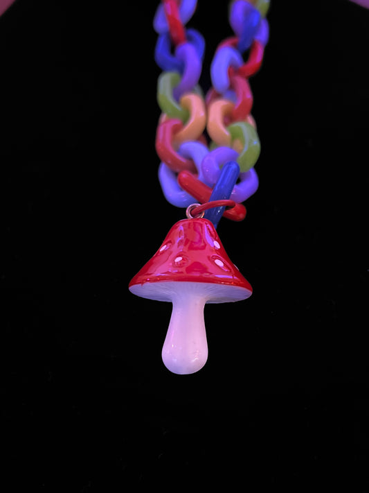 WorryNothing Colorful Mushroom Acrylic Choker