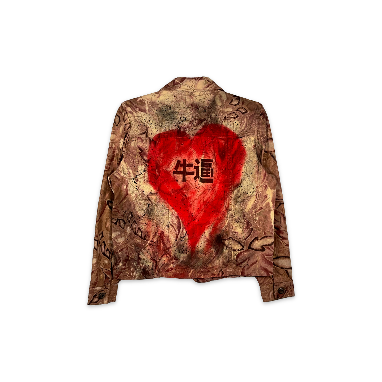 Awesome! Mandarin Red Heart Short Jacket