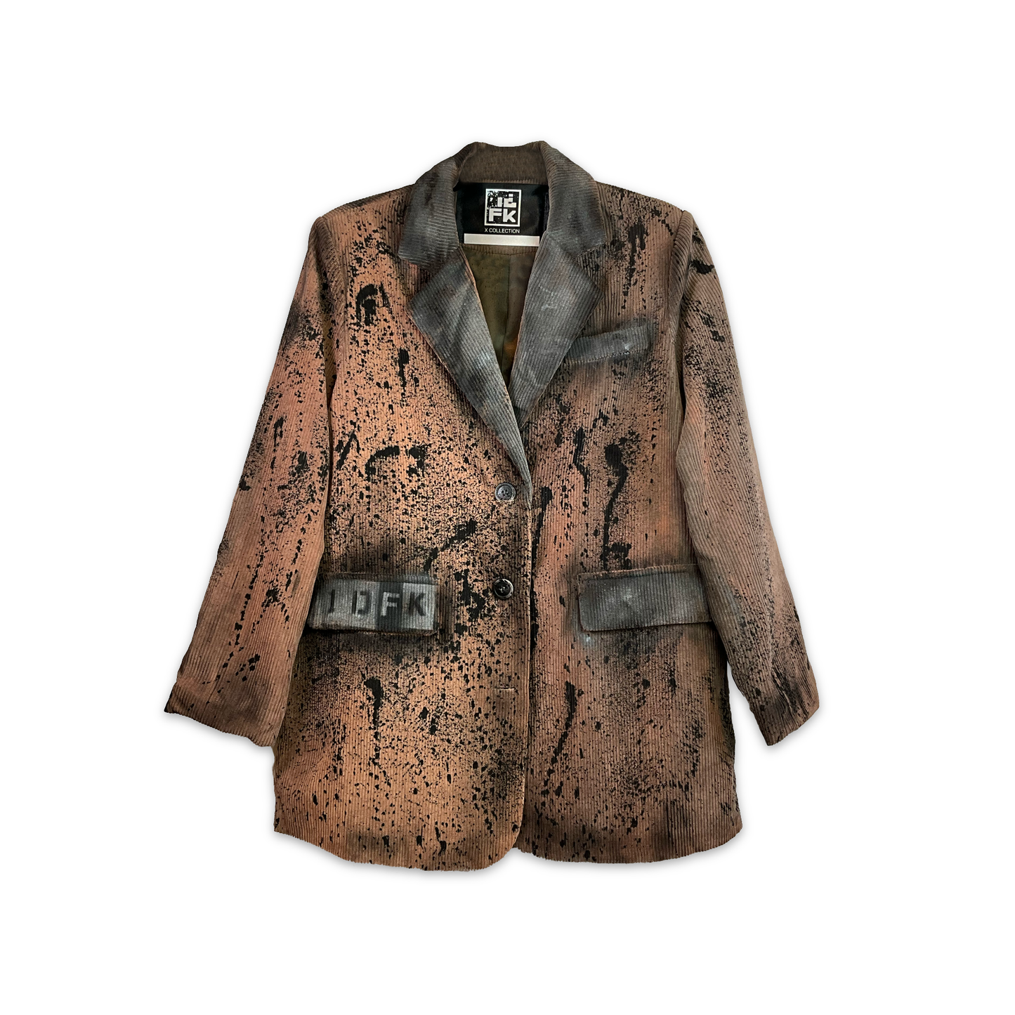 IDFK Splashed Brown Corduroy Coat
