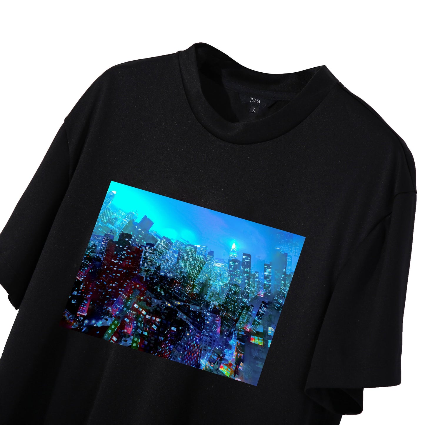 ACID4YUPPIES X JUMA FOGGY NIGHT NEW YORK T-Shirt Black