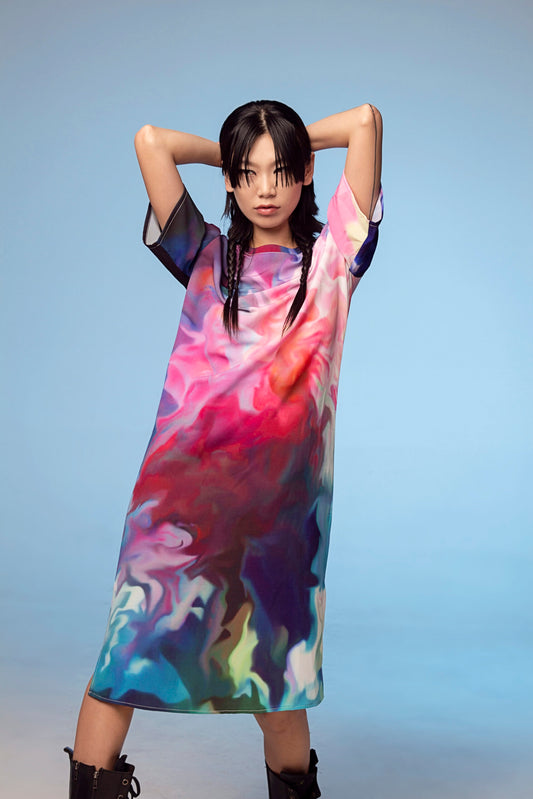 ACID4YUPPIES X JUMA SHAKTI Printed Slip Dress