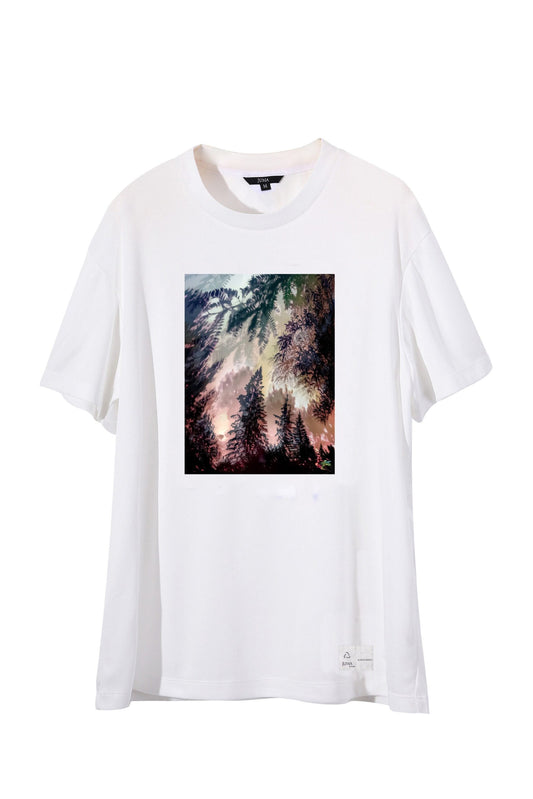 ACID4YUPPIES X JUMA MOONRISE KINGDOM DAWN MASH-UP Printed T-Shirt White
